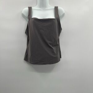 Mycrom Arincess Women's Grey Tank Top – Double Lined, Square Neck, Size XL